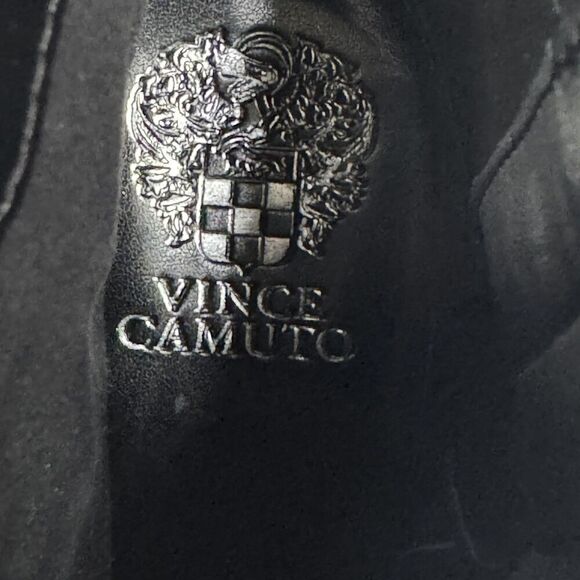 Vince Camuto Boots Womens Size 9 Black Oskana Ankle Pointed Toe Block Heel Zip - Picture 7 of 8